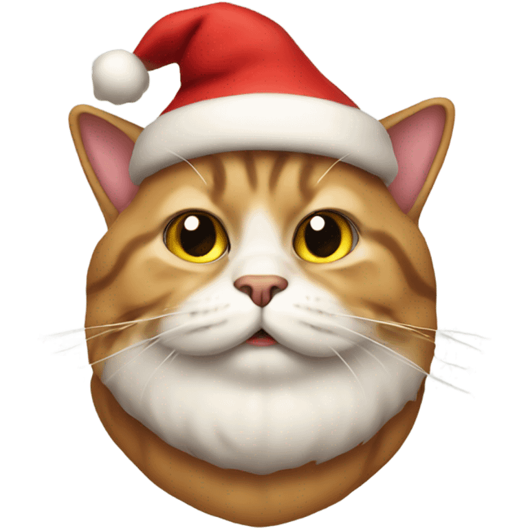 Fat cat dressed as Santa Claus  emoji