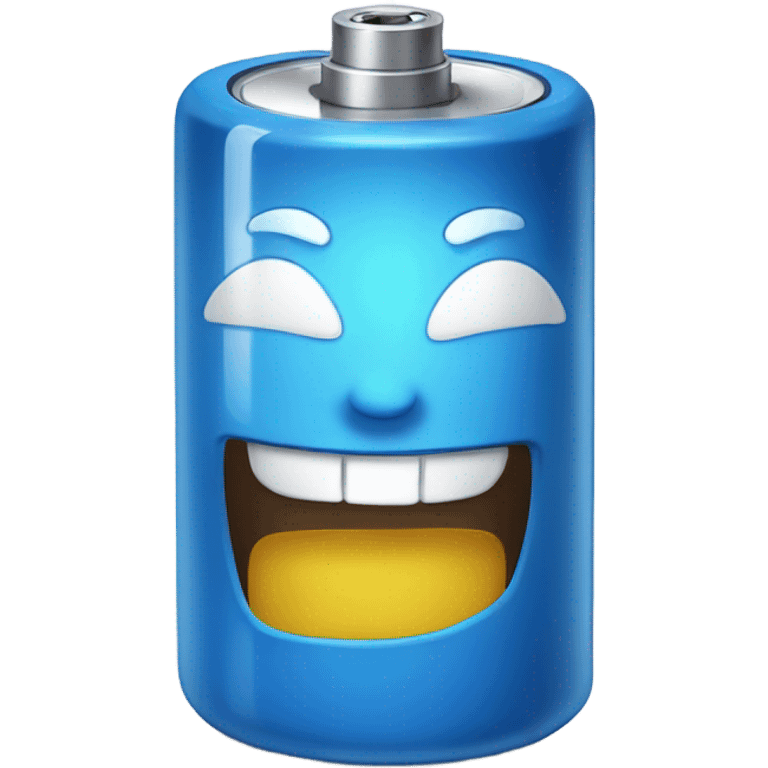 Happy BLUE battery  emoji