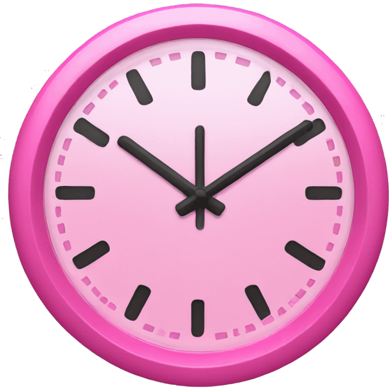 A pink clock emoji