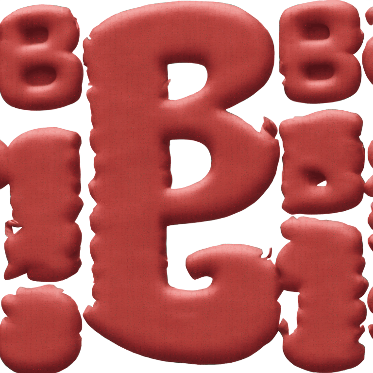 The letter B in red in the font Math Sans-serif Bold emoji