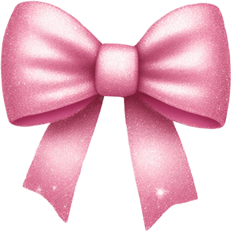 Glittery baby pink bow  emoji