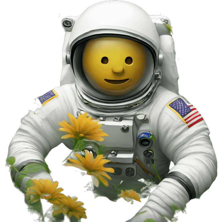 Astronaut floating through weeds emoji