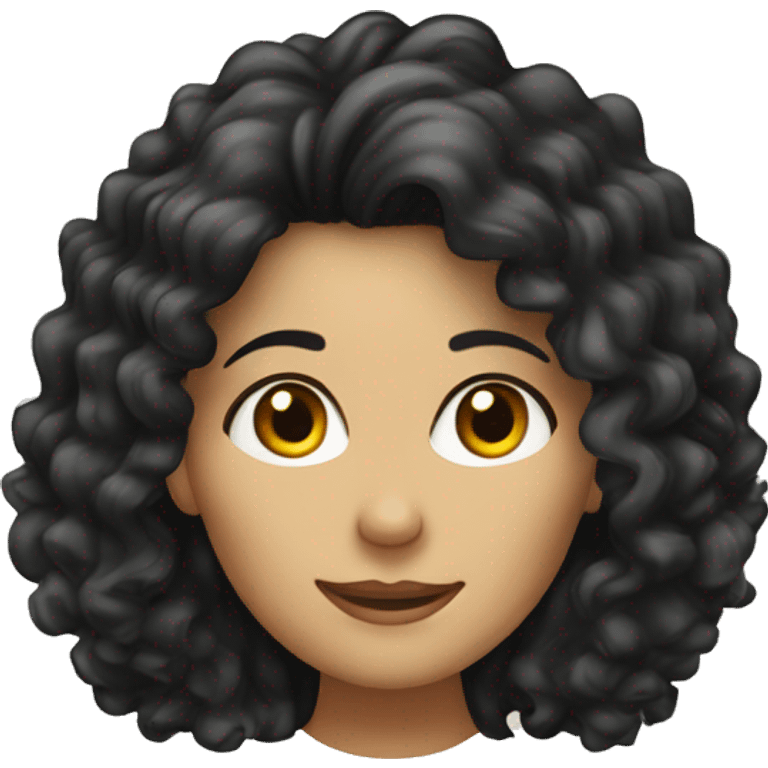 woman with long black curly hair dietitian emoji