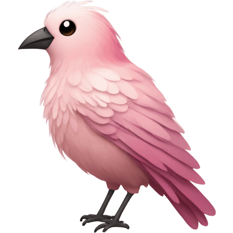 Rose colored bird emoji