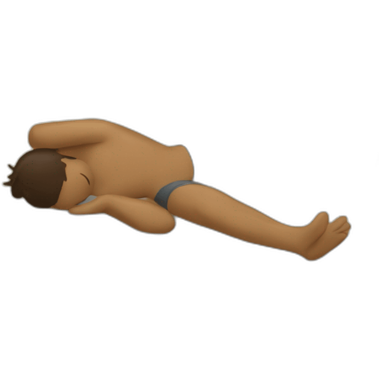 person laying and someone fanning him with palm leaf emoji