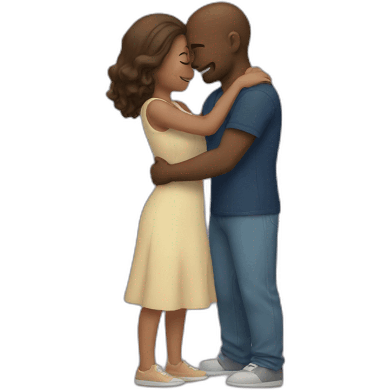 Couple hugging each other emoji