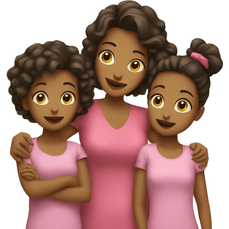 mom and 2 daughters emoji