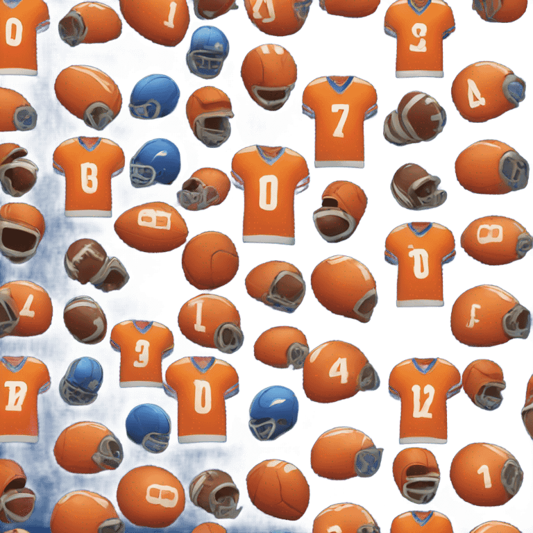 blue and orange football jersey emoji