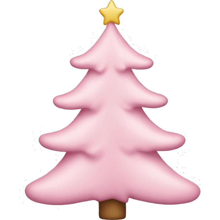 pastel pink christmas tree emoji