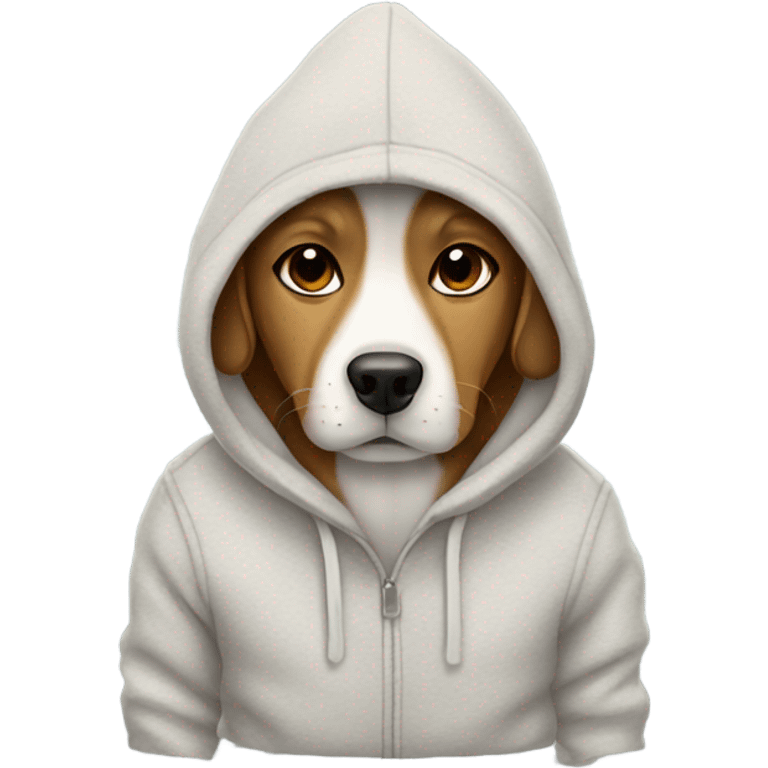 Dog wearing a hoodie  emoji