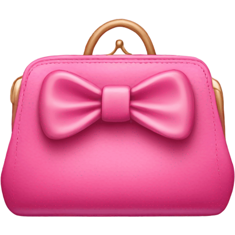 pink purse with bow emoji