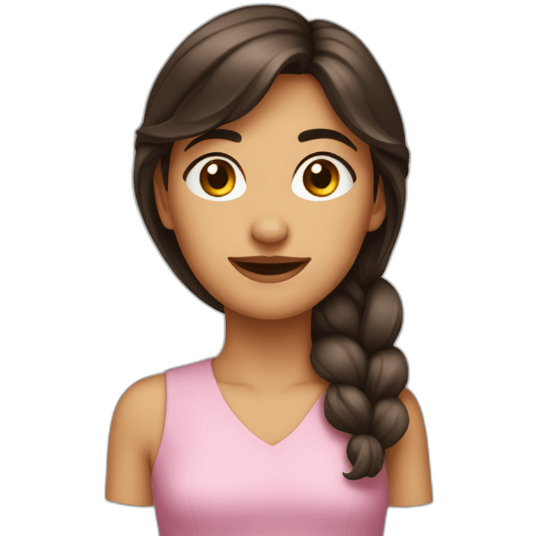 Fille brune emoji