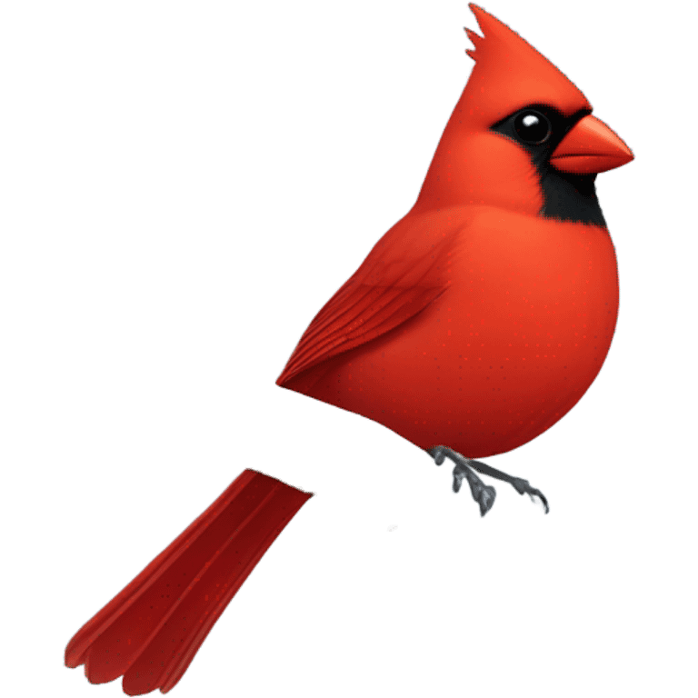 Cardinal in tree in winter emoji