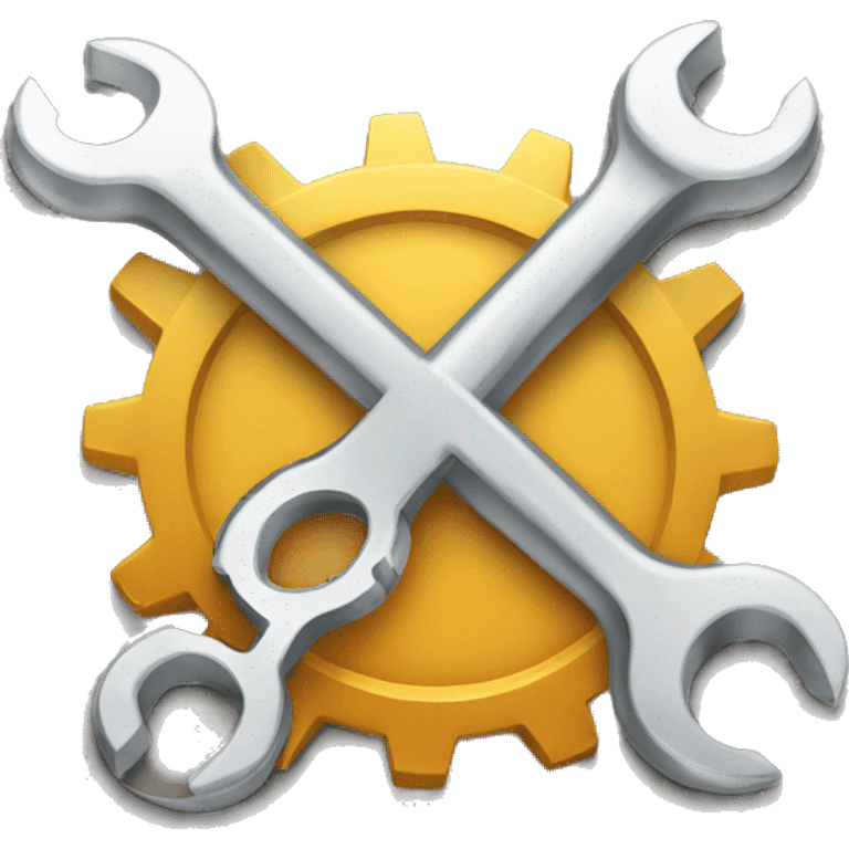 Gear with wrench  emoji