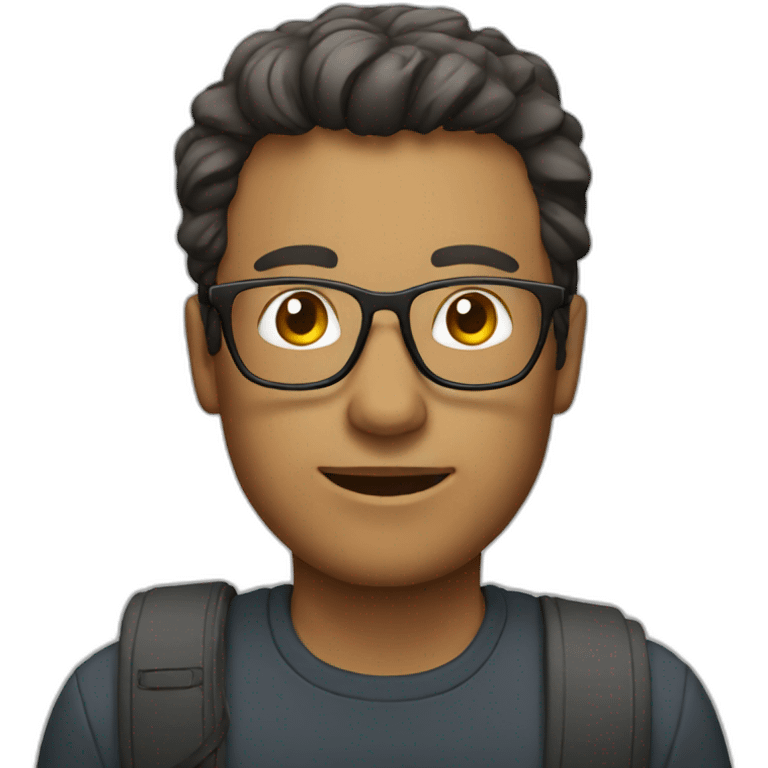 man with laptop with glasses  emoji