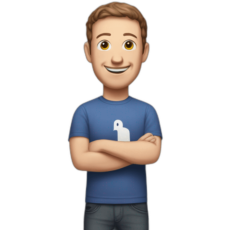 Mark Zuckerberg emoji with an M in his hand emoji