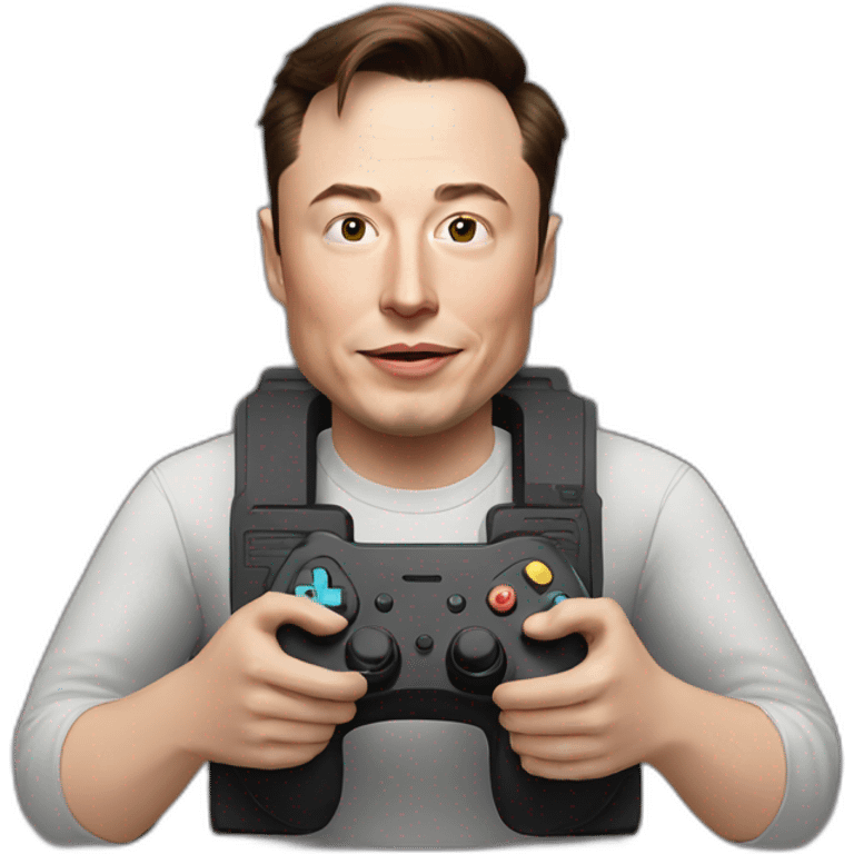 elon musk playing video games  emoji