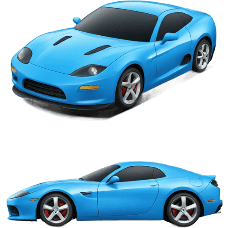 Fast blue sports car emoji