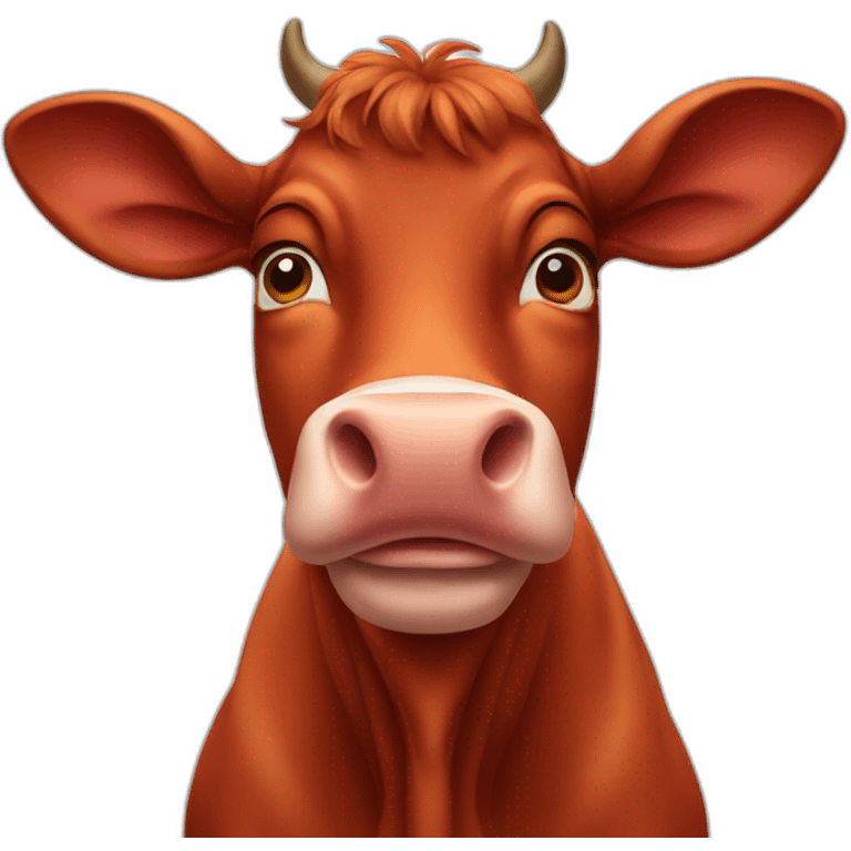 red cow emoji