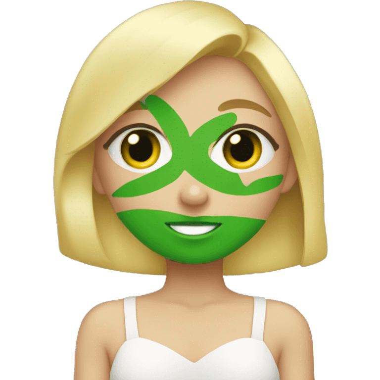 blonde girl with green eyes making a heart with her hands emoji