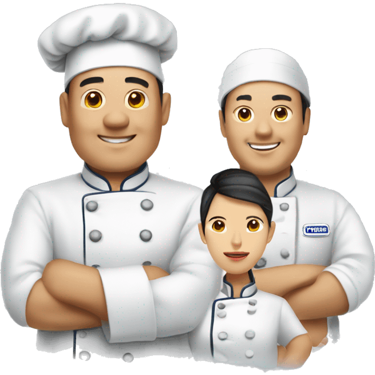 asian michelin chef and three star emoji