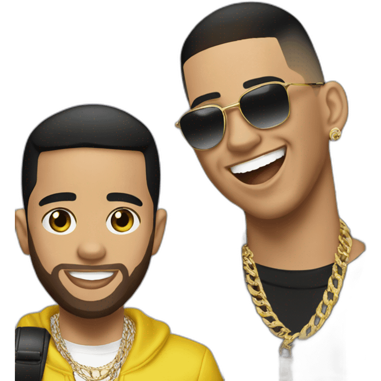 Anuel and daddy yankee sing emoji