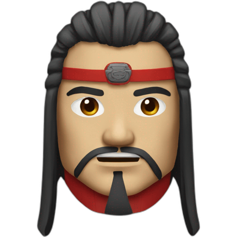 Red - Chinese Samurai - Long Hair - Mask emoji