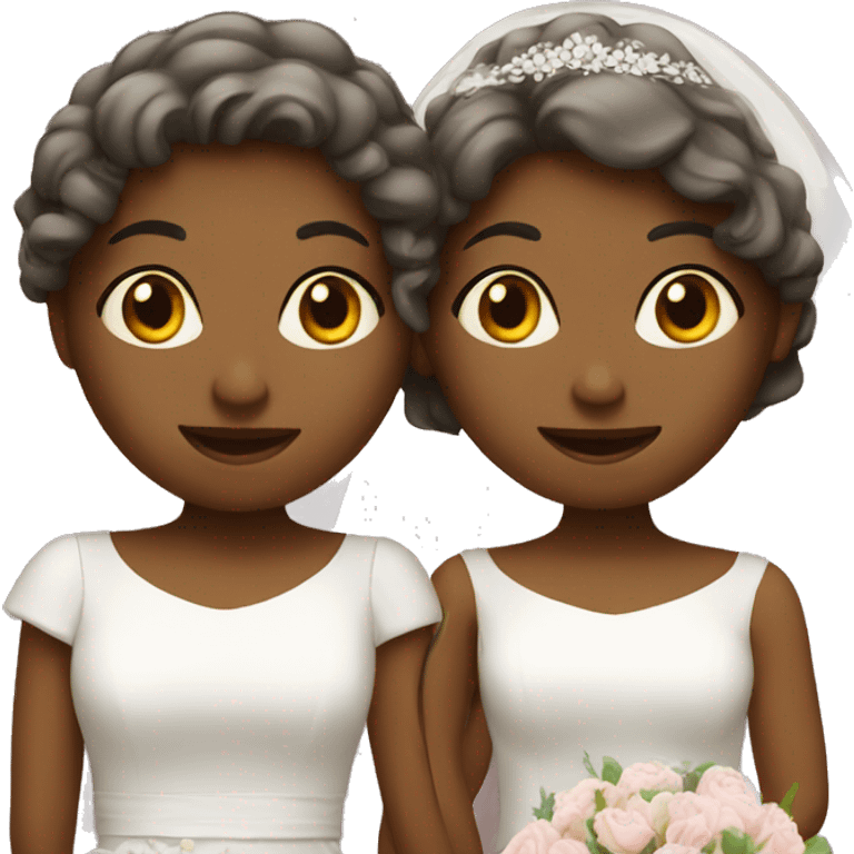 Two girls married  emoji