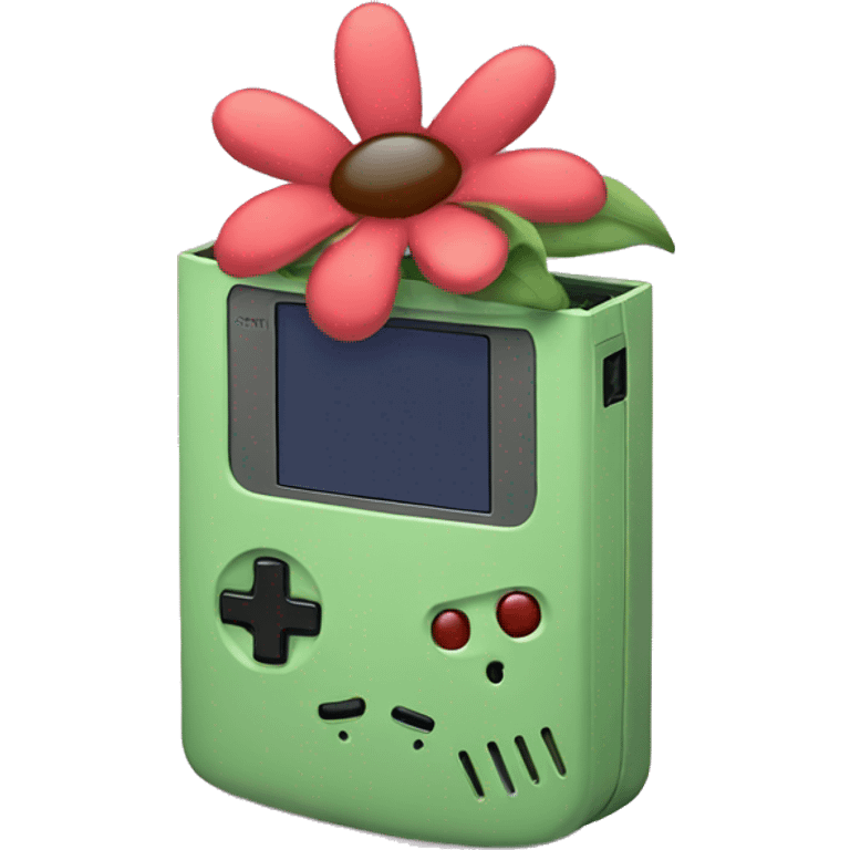 Flower with gameboy  emoji