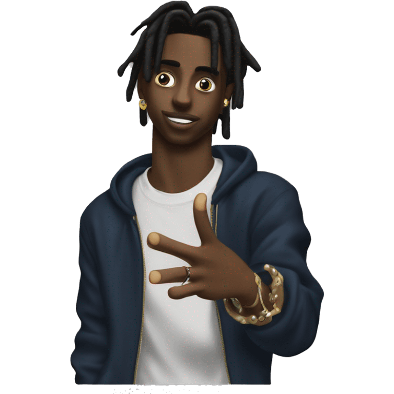 Playboi Carti YVL hand gesture  emoji