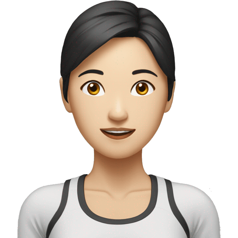 workout asian female emoji