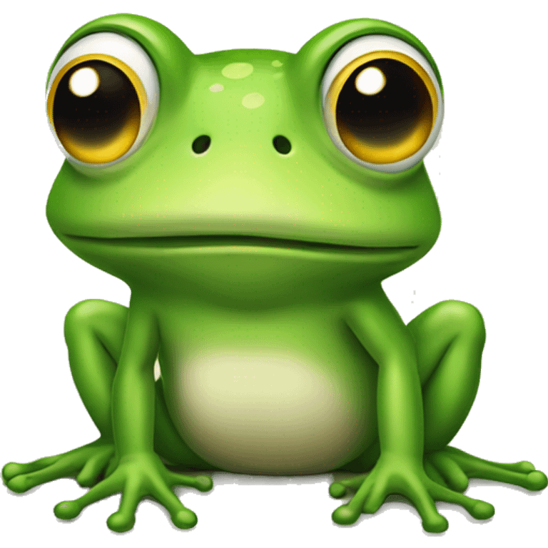 Frog standing awkwardly  emoji