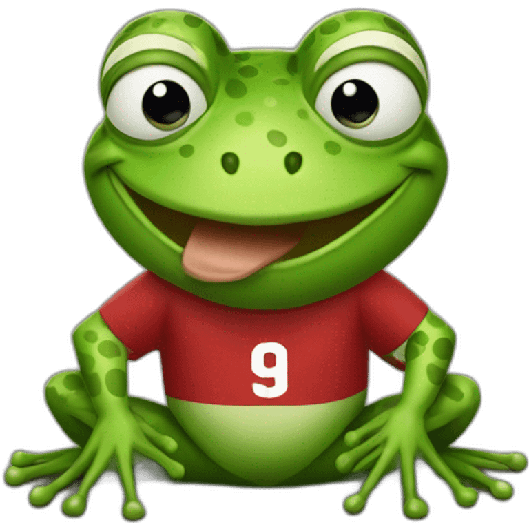 frog doing flamengo emoji