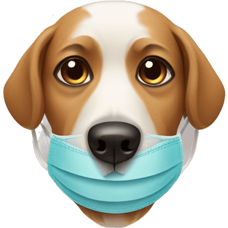 Dog with face mask  emoji