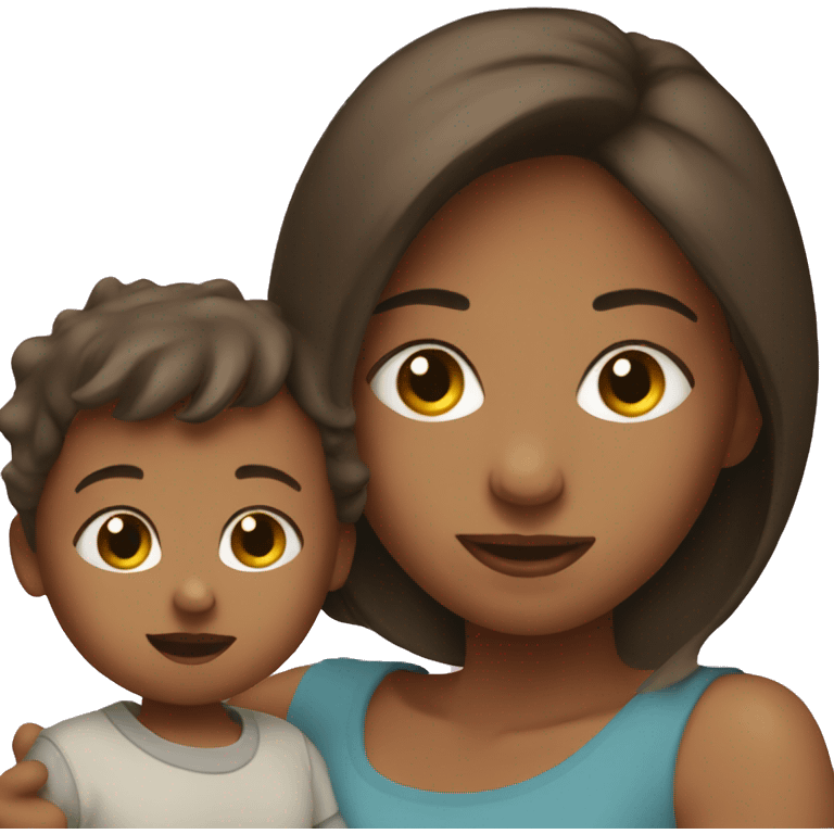 Mom and baby boy emoji