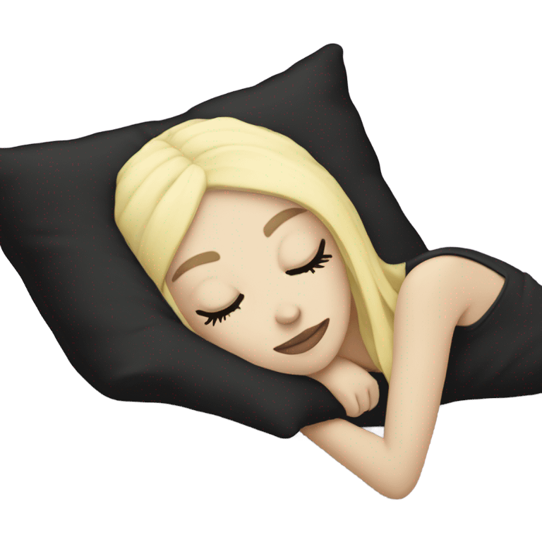 Blonde goth girl sleeping on a pillow emoji