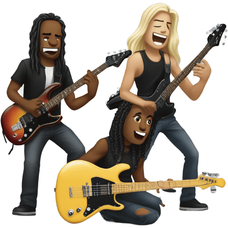 rock on with instruments  emoji