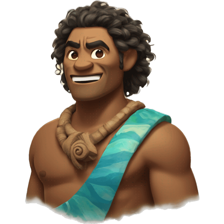 Maui demigod of the wind and sea from Moana emoji