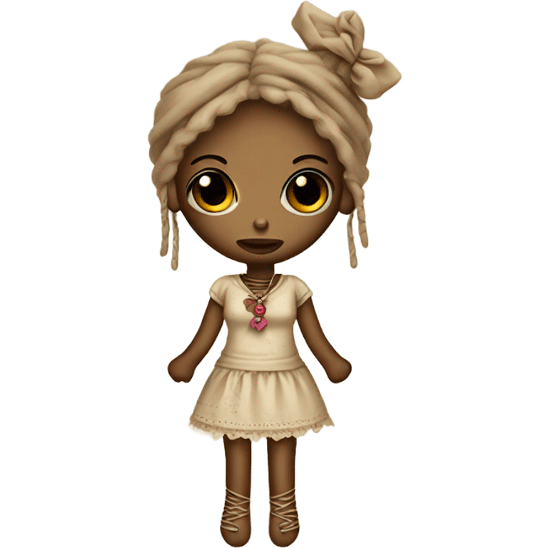 cute girly voodoo doll tan emoji