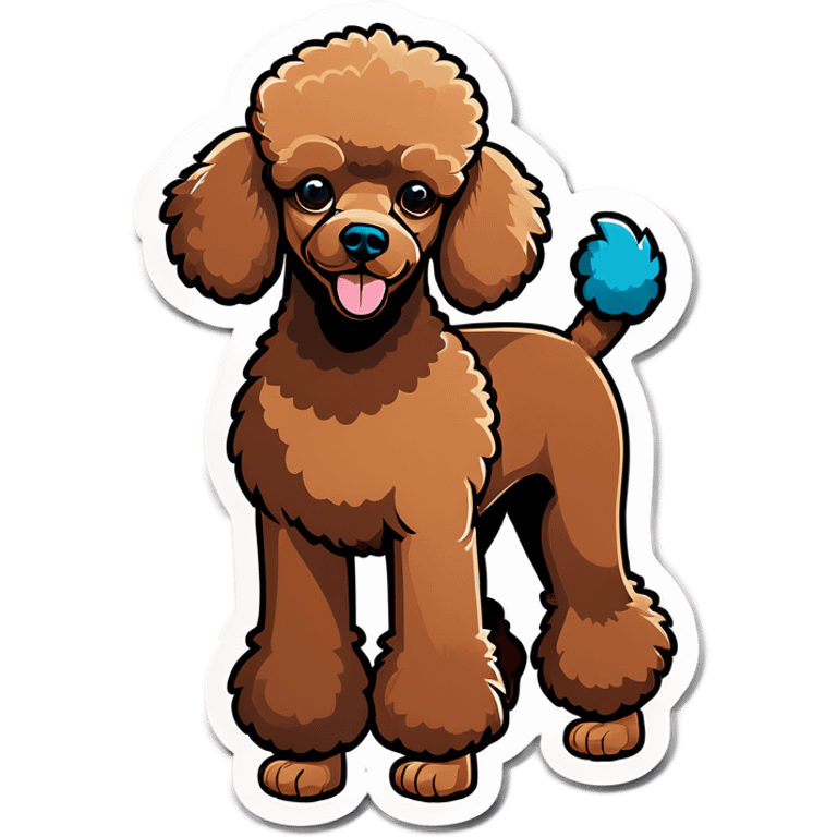 Brown poodle dog emoji