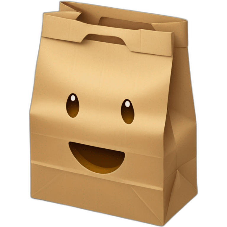 paper bag with paper handles emoji