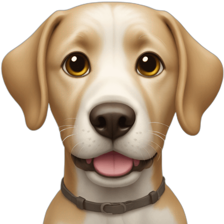 chat sur un chien emoji