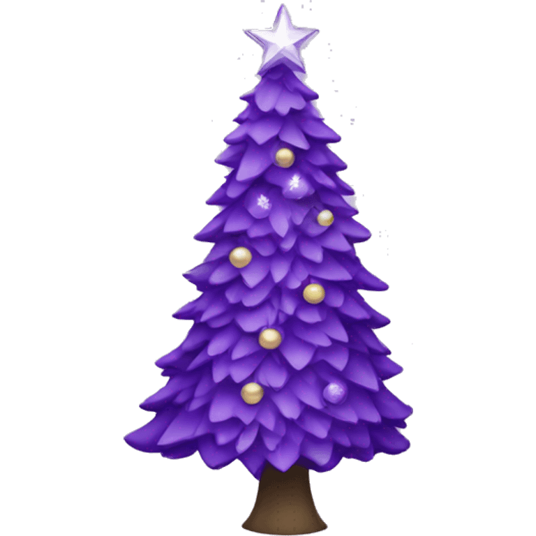 purple Christmas tree emoji