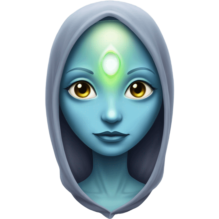 Pleiadian alien female third eye full body emoji