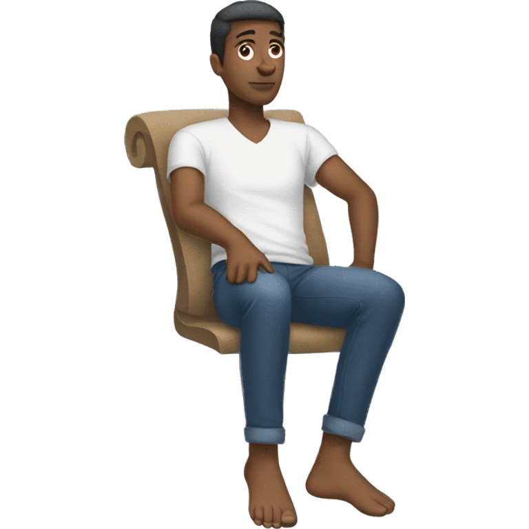 Man with feet up emoji