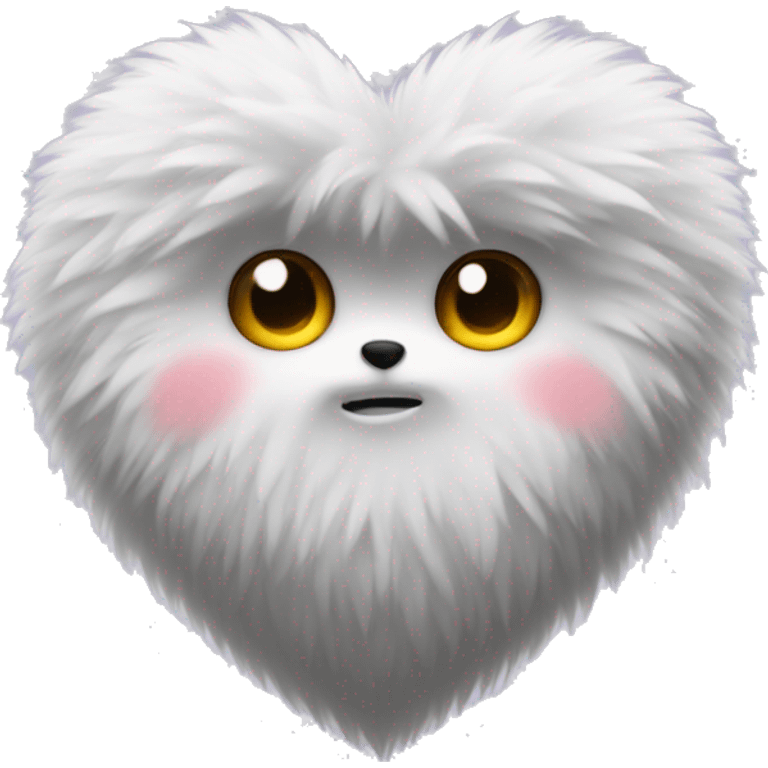 Fluffy heart without face emoji