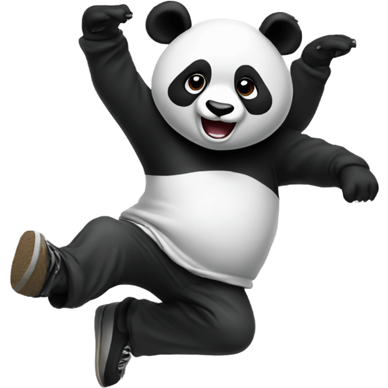 Panda breakdancing emoji