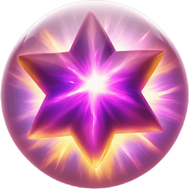 astral projection explosive star contained inside a ball emoji