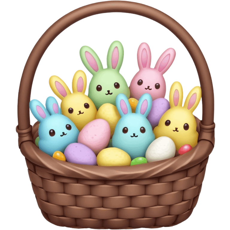  peeps marshmallow easter candy basket kawaii chocolate bunny jelly bean eggs emoji