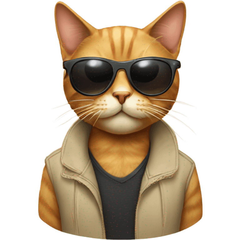 Cat with sunglasses emoji